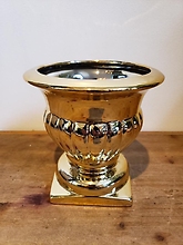 Gold Ceramic Urn